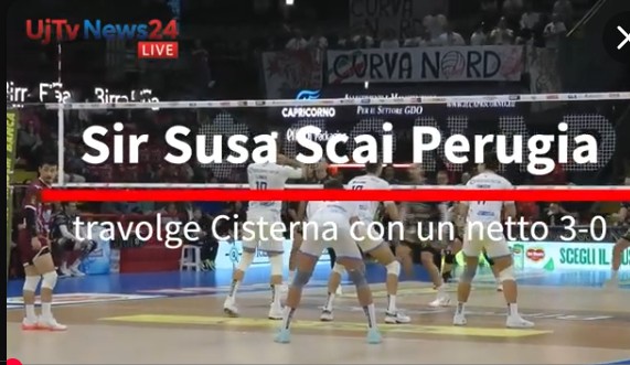 Sir Susa Scai Perugia travolge Cisterna con un netto 3-0