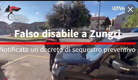 Zungri, sequestrati beni per falso disabile smascherato