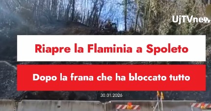 Frana sulla Flaminia a Strettura riapre il traffico dopo giorni di caos